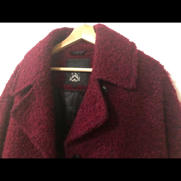 Hilary Radley Boucle Wool Boat Burgundy - Picture 4 of 6